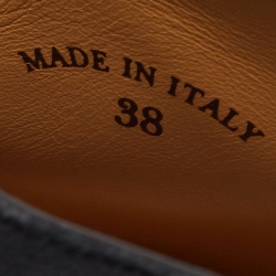 Pre Owned Loro Piana Navy Blue Suede Open Walk Ankle Boots Size 38