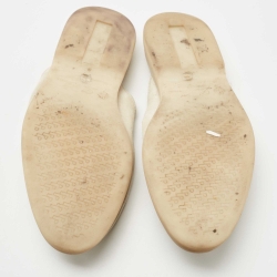 Pre Owned Loro Piana Grey Suede Babouche Charms Walk Mules Size 38