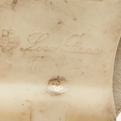 Pre Owned Loro Piana Grey Suede Babouche Charms Walk Mules Size 38