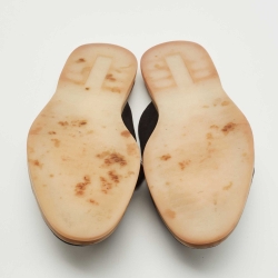 Pre Owned Loro Piana Black Suede Babouche Charms Walk Mules Size 39