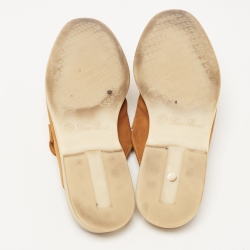 Pre Owned Loro Piana  Brown Suede Babouche Charms Walk Sandals Size 39