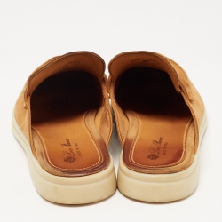 Pre Owned Loro Piana  Brown Suede Babouche Charms Walk Sandals Size 39