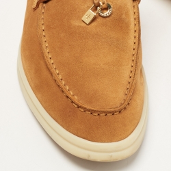 Pre Owned Loro Piana  Brown Suede Babouche Charms Walk Sandals Size 39