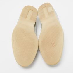 Pre Owned Loro Piana Light Blue Suede Summer Charms Walk Slip On Loafers Size 39