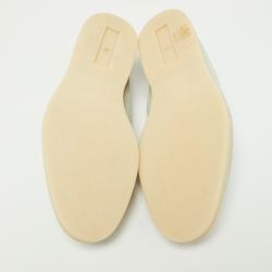 Pre Owned Loro Piana Pale Green Suede Summer Charms Walk Slip On Loafers Size 38