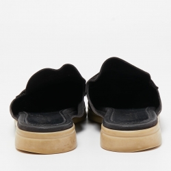 مملوكة مسبقًا Loro Piana Black Suede Summer Charms Walk Mules Size 42