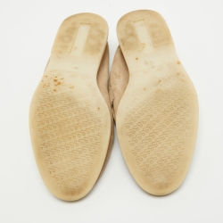Loro Piana Beige Suede Summer Charms Walk  Loafers Size 38