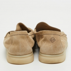 Loro Piana Beige Suede Summer Charms Walk  Loafers Size 38
