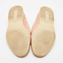 Loro Piana Pink Suede Summer Charms Walk Loafers Size 39