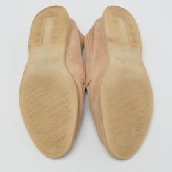 Pre Owned Loro Piana Beige Suede Summer Charms Walk Loafers Size 38