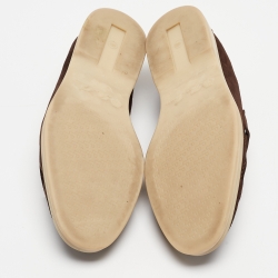 Pre Owned Loro Piana Brown Suede Summer Charms Walk Loafers Size 40.5
