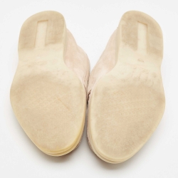Pre Owned Loro Piana Beige Suede Summer Charms Walk Loafers Size 37.5