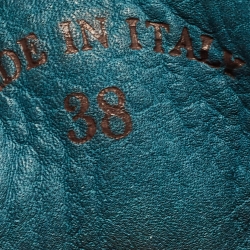 Loro Piana Teal Suede Summer Charms Walk Loafers Size 38