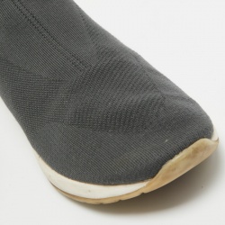 Pre Owned Loro Piana Grey Fabric 360 Flexy Walker Slip On Sneakers Size 43