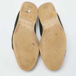 Pre Owned Loro Piana Green Suede Summer Charms Walk Loafers Size 38