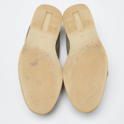 Pre Owned Loro Piana Green Suede Summer Charms Walk Loafers Size 38