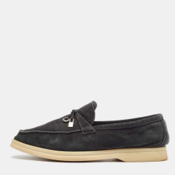 Black Suede Summer Charms Walk Loafers