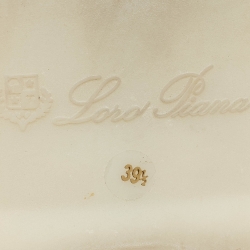 Pre Owned Loro Piana Beige Nubuck Leather Babouche Charms Walk Mules Size 39.5