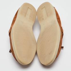 Pre Owned Loro Piana Brown Suede Summer Charms Walk Loafers Size 37