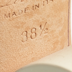 Pre Owned Loro Piana Tricolor Leather Ankle Strap Sandals Size 38.5