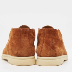 Pre Owned Loro Piana Brown Suede Open Walk Boots Size 38