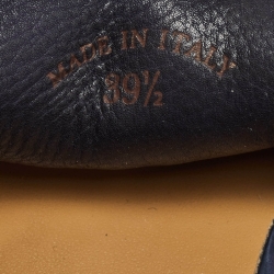 Loro Piana Navy Blue Suede Summer Charms Walk Loafers Size 39.5