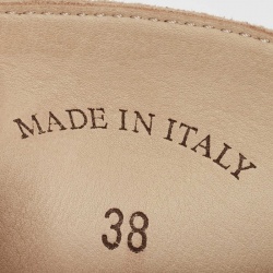 Pre Owned Loro Piana Beige Suede Summer Charms Walk Loafers Size 38