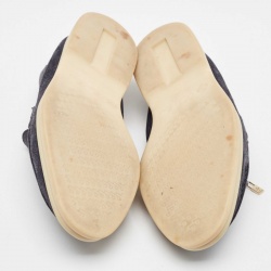 Pre Owned Loro Piana Navy Blue Suede Summer Charms Walk  Loafers Size 37.5