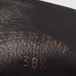 Pre Owned Loro Piana Black Suede Babouche Charms Walk Mules Size 38.5