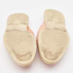 Pre Owned Loro Piana Pink Suede Babouche Charms Walk Mules  Size 37