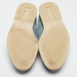 Pre Owned Loro Piana Blue Suede Summer Charms Walk Loafers Size 36