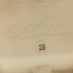 Pre Owned Loro Piana Orange Suede Summer Charms Walk Loafers Size 36