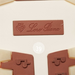 Pre Owned Loro Piana Navy Blue Knit Fabric 360 LP Flexy Walk Sneakers Size 39