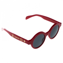 Louis Vuitton x Supreme Red Acetate Downtown Sunglasses For Sale