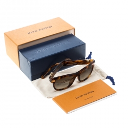 Pre Owned Louis Vuitton Honey Brown / Grey Z0901E Confidential Wayfarer Sunglasses