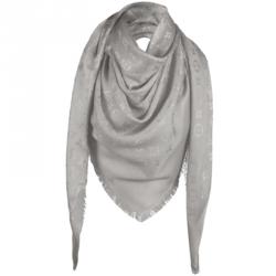Pre Owned Louis Vuitton Verone Monogram Wool and Silk Shawl