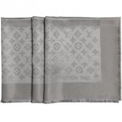 Pre Owned Louis Vuitton Verone Monogram Wool and Silk Shawl