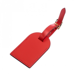 Louis Vuitton bag charm / luggage bag tag Red Exotic leather ref