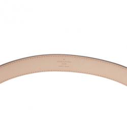 Pre Owned Louis Vuitton Ivory Epi Leather Initials Belt 85CM