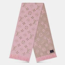 Louis Vuitton Rose Ballerine Logomania Shine Scarf