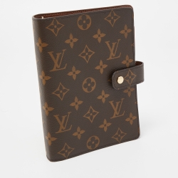 Pre Owned Louis Vuitton Monogram Canvas Medium Ring Agenda Cover