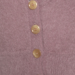 Louis Vuitton Dusty Pink Mohair Rib Knit Tapered Waist Sweater XS