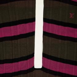 Pre Owned Louis Vuitton Striped Polo Top S