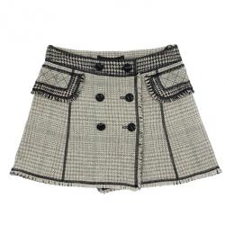 Louis Vuitton Overlap Tweed Skirt S