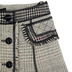 Louis Vuitton Overlap Tweed Skirt S