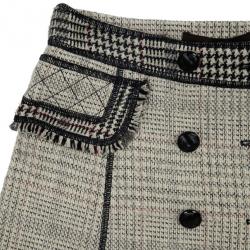 Louis Vuitton Overlap Tweed Skirt S