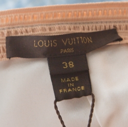 Louis Vuitton Blue Lurex Insert Tweed Pencil Skirt S