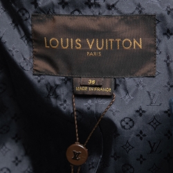Louis Vuitton Navy Blue Cotton Single-Breasted Trench Coat M
