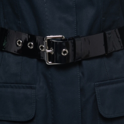 Louis Vuitton Navy Blue Cotton Single-Breasted Trench Coat M