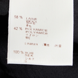 Louis Vuitton Black Wool Blend Pleater Detail Top M